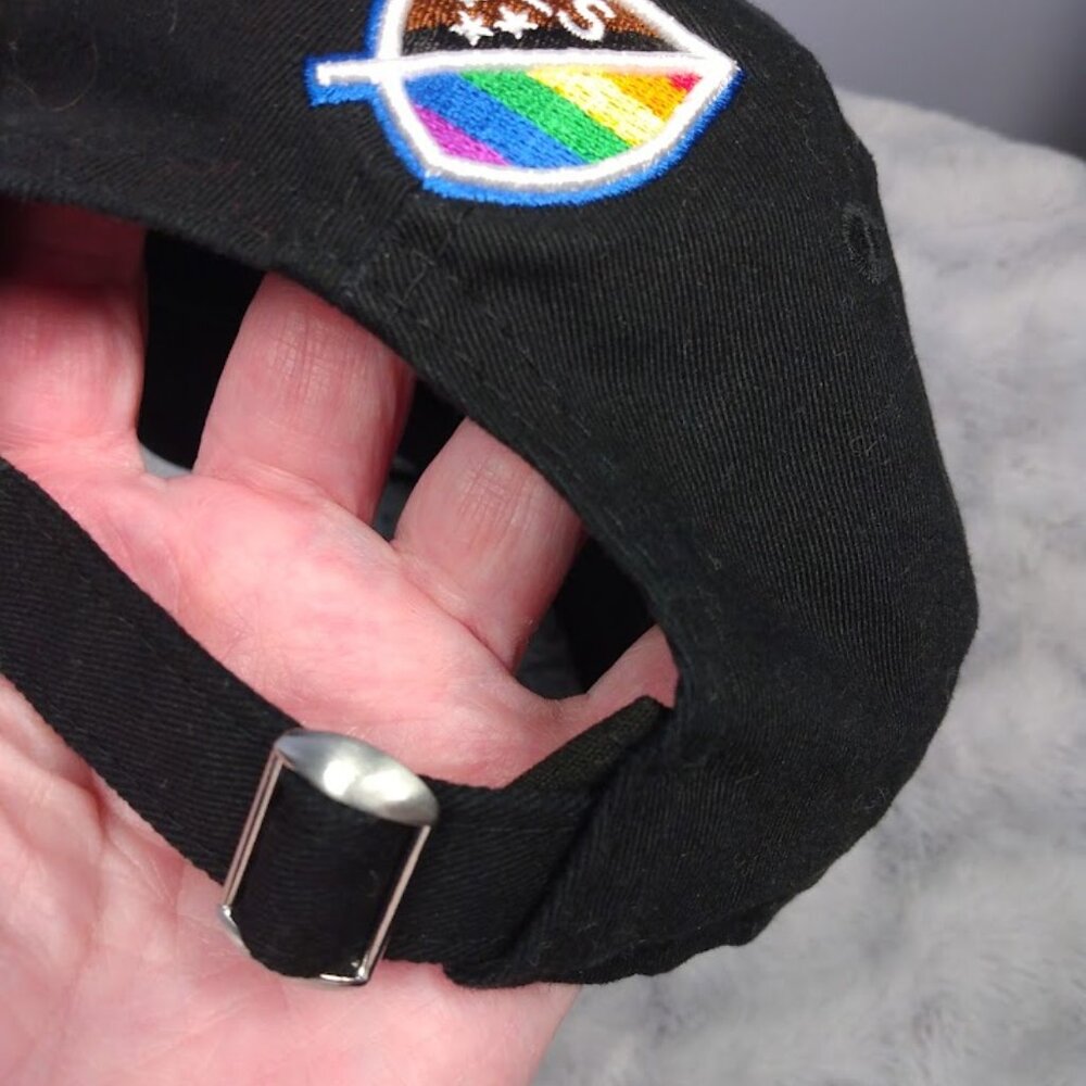 Pride Men's New Era 9TWENTY Adjustable Baseball Cap Hat NY Red Bulls Soccer MLS - Picture 5 of 8